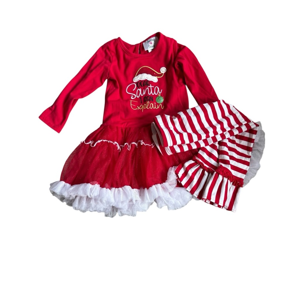 Festive Red and White Kids Holiday Set